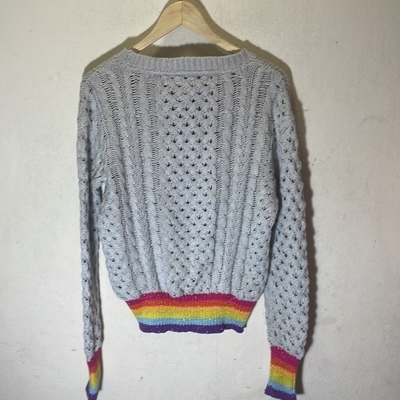 Le Superbe Silver Lining Sinbad Cotton Cashmere-Blend Sweater Size XS - Picture 9 of 12